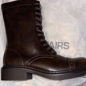Women Brown Combat Boot
